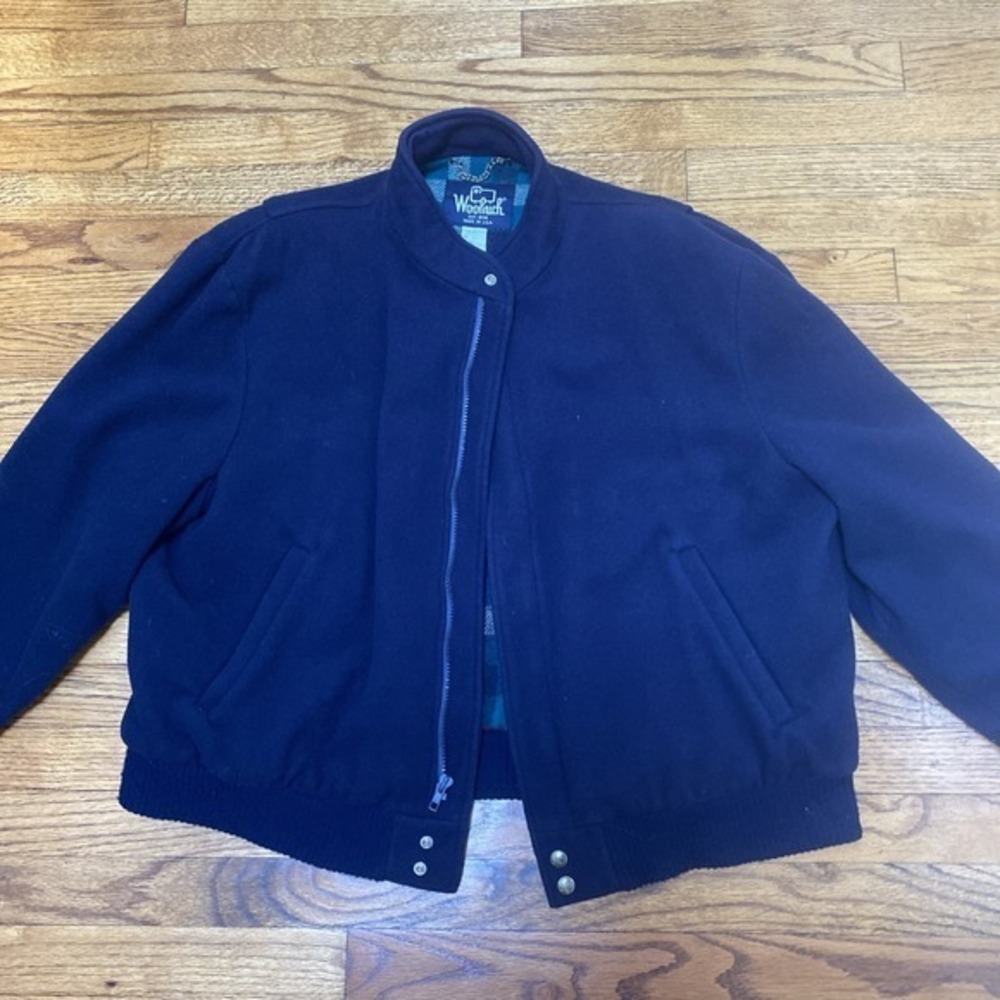Woolrich Mens XL Vintage Blue Wool Jacket 16181    ‎           3514